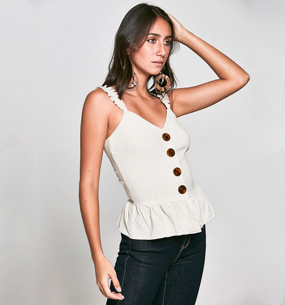 blusas beige