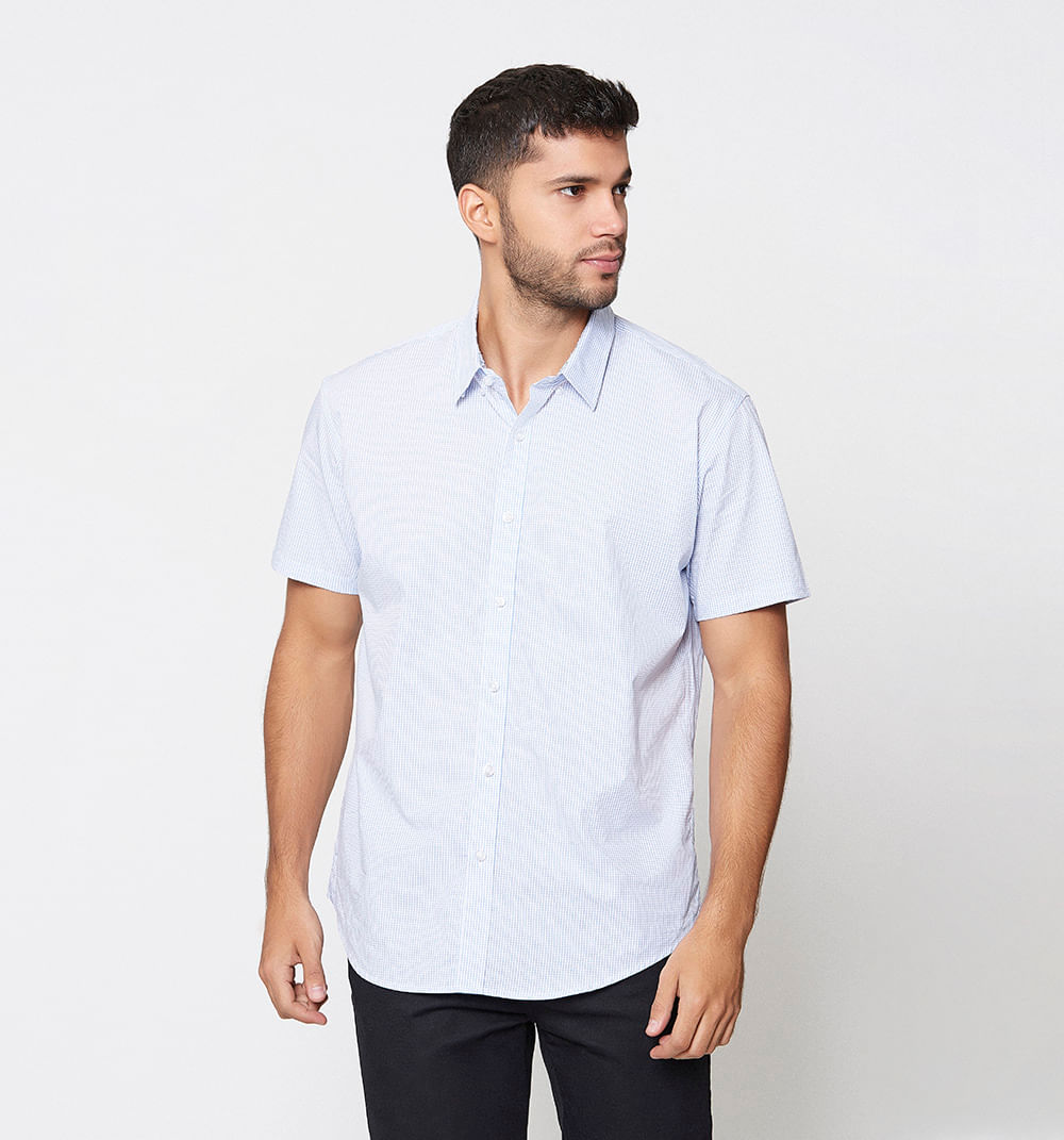 Camisa Manga Corta Algodon Premium Rayas Studio F