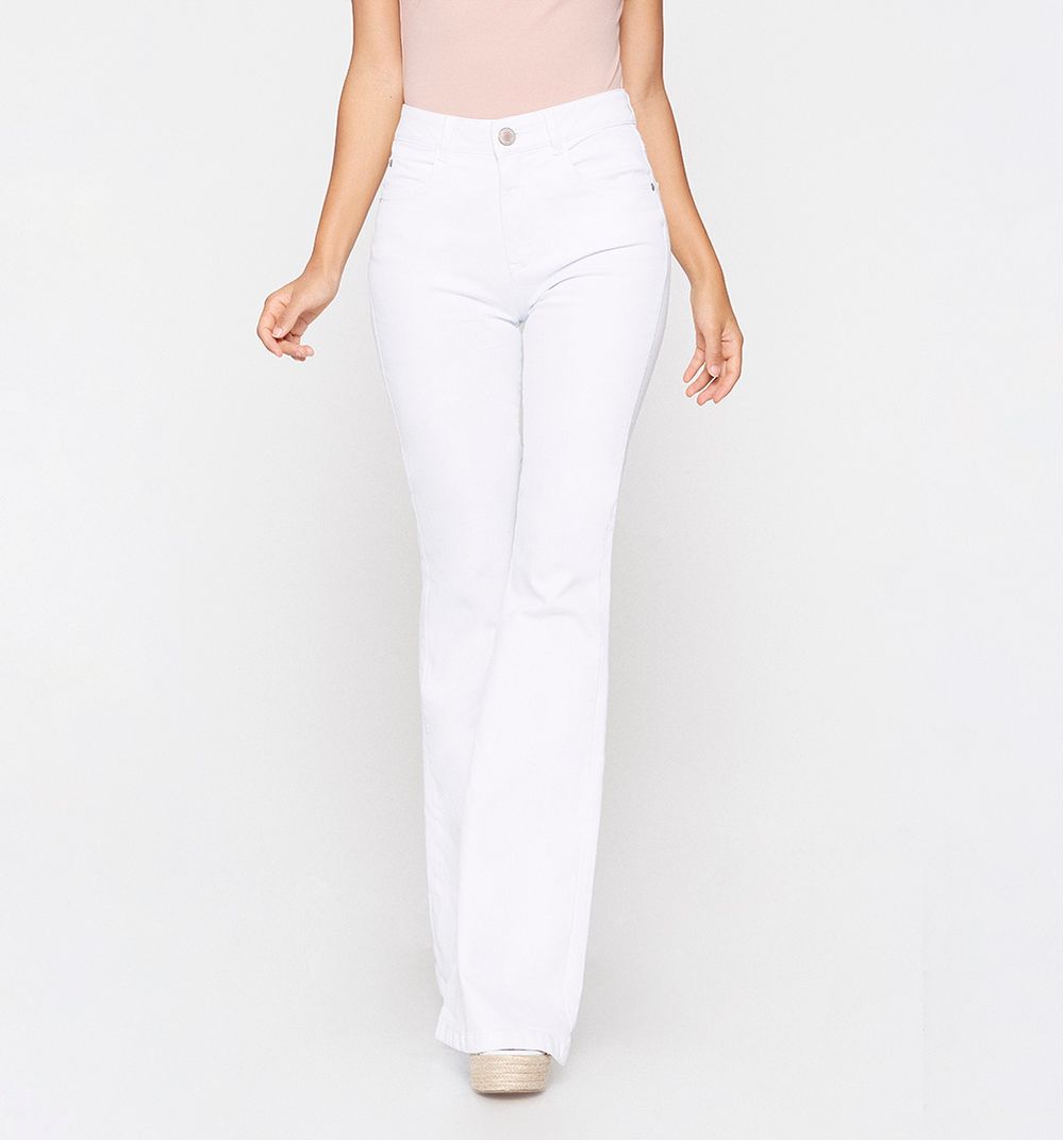 Pantalon Blanco Bota Campana Flash Sales, 58% OFF | www.rupit.com