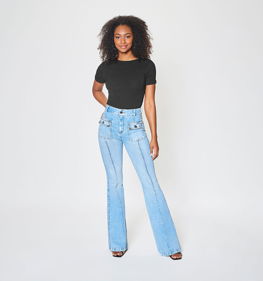 pantalones bota campana studio f