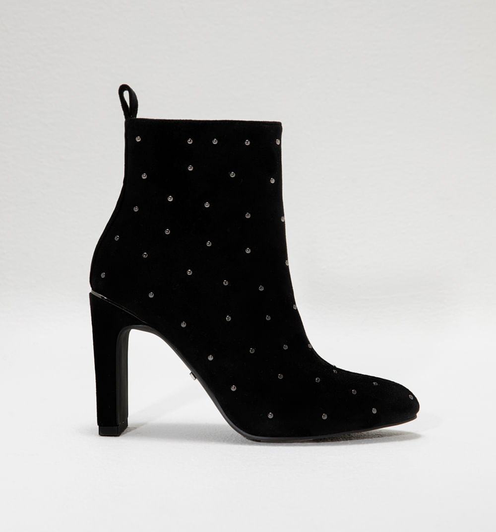 Botines con taches color negro para mujer