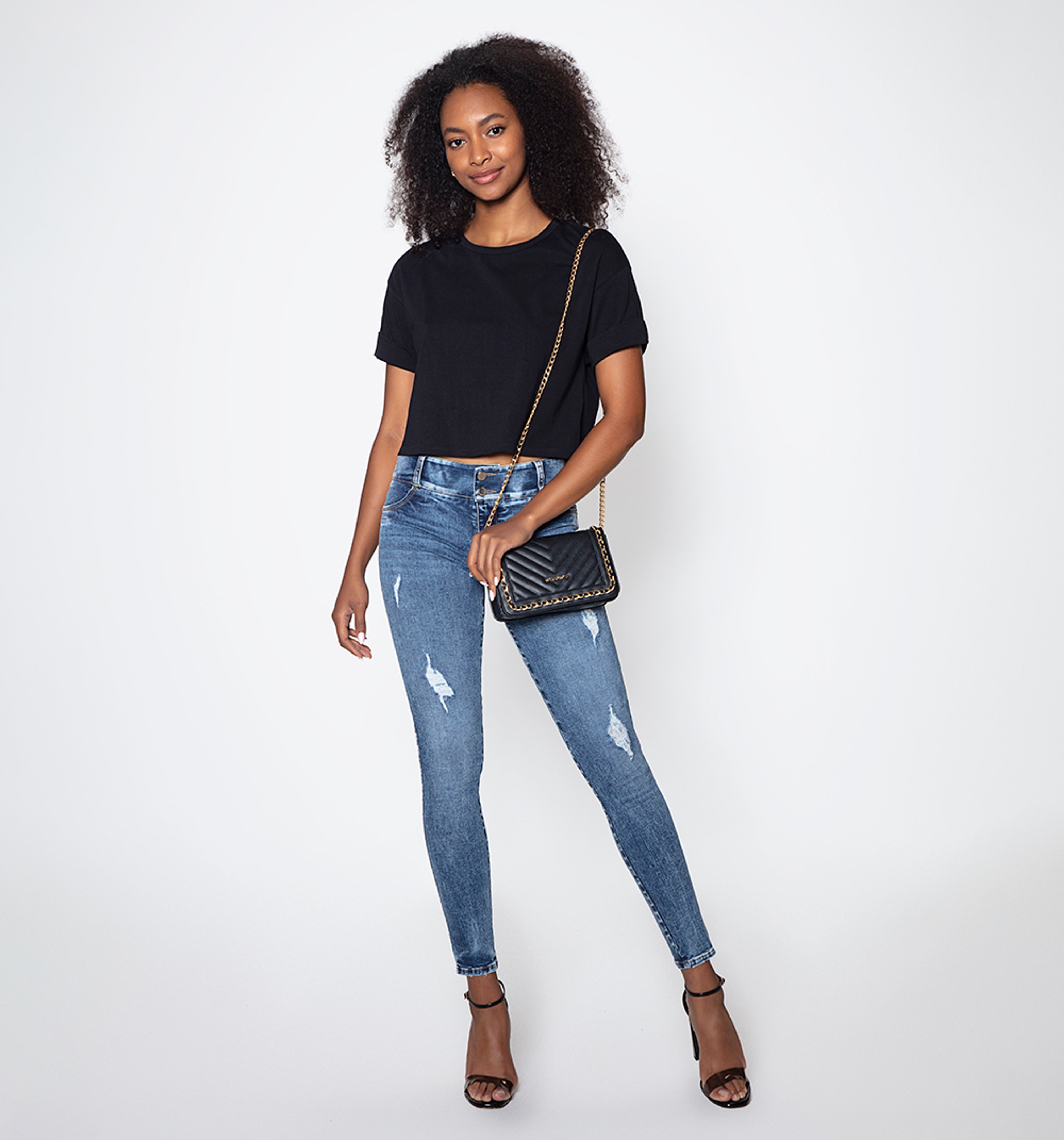 Jea en Jeans - Ultra slim fit AZUL Tiro medio de R$0,01 até R$150.000,00 – Studio  F