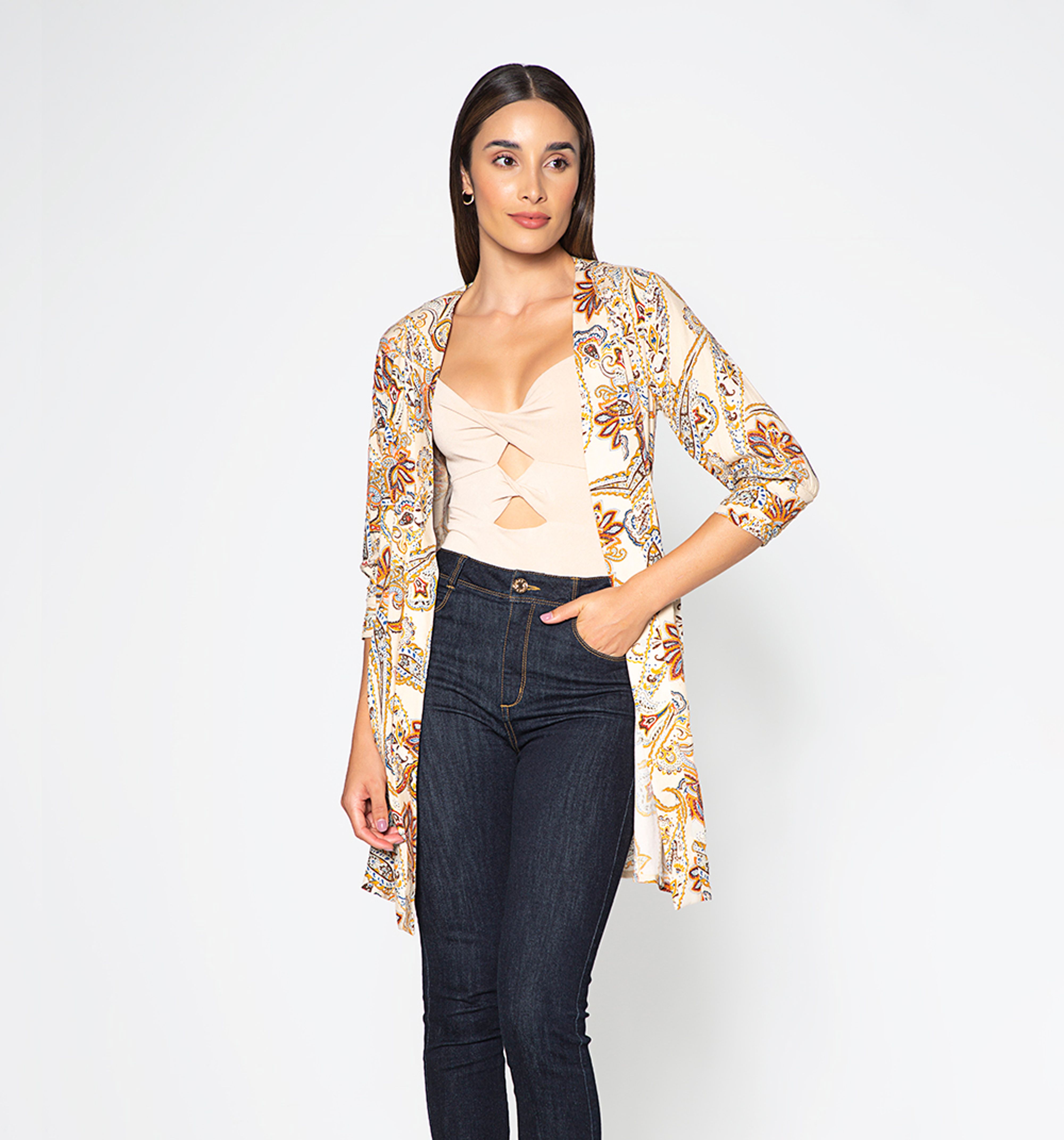 Miniatura 2 de Sobretodo manga 3/4 beige