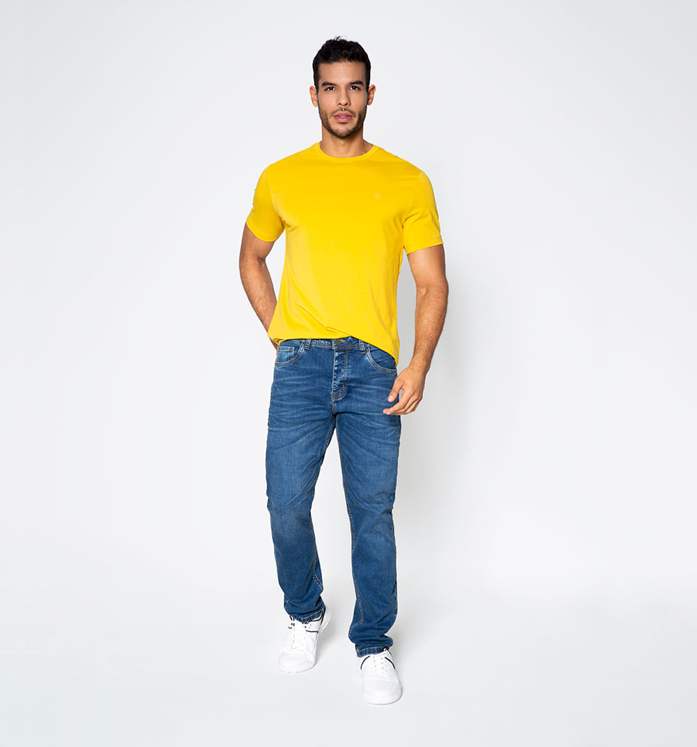 Camiseta manga corta amarillo xl