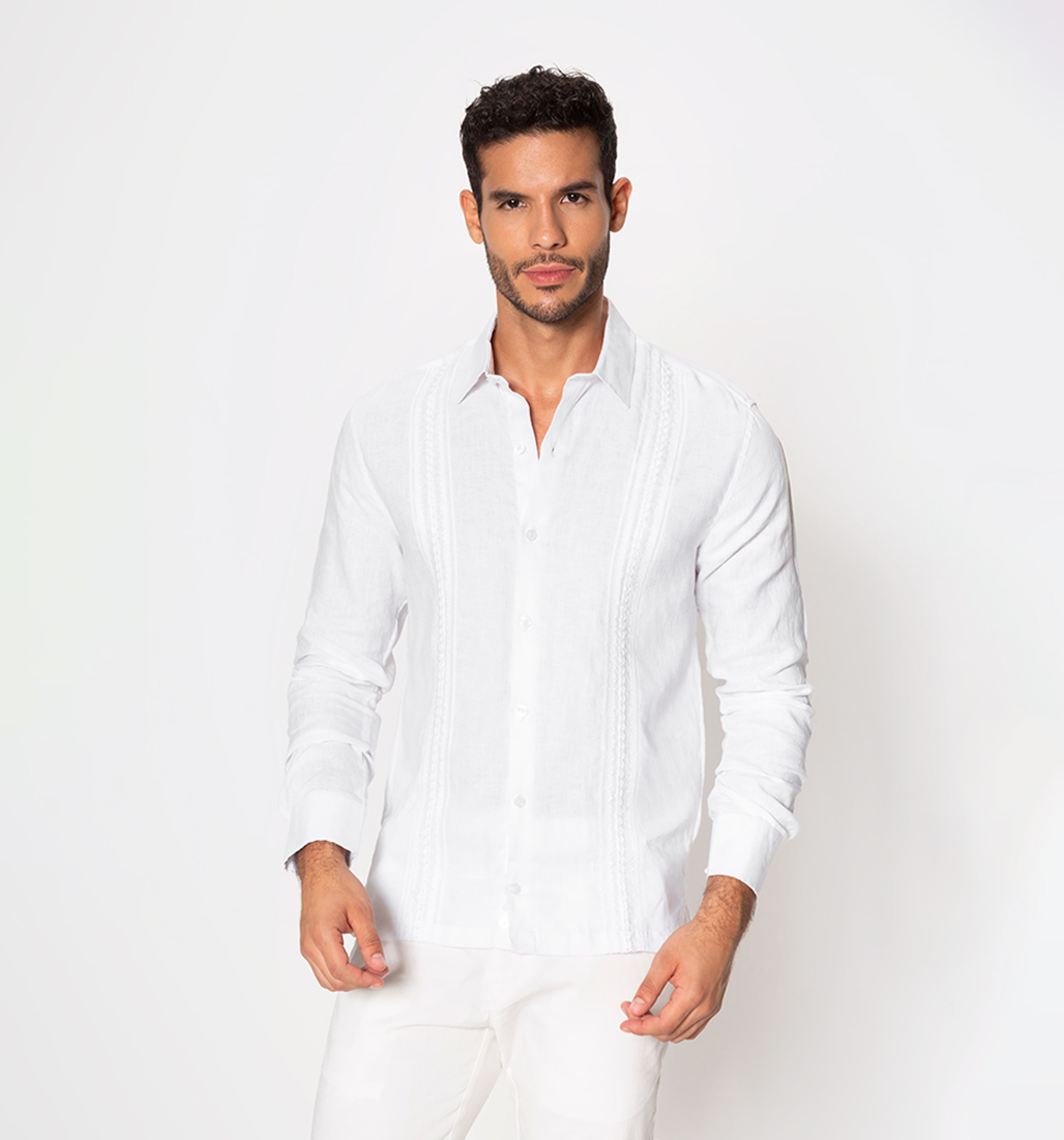 Miniatura 2 de Camisa guayabera blanco