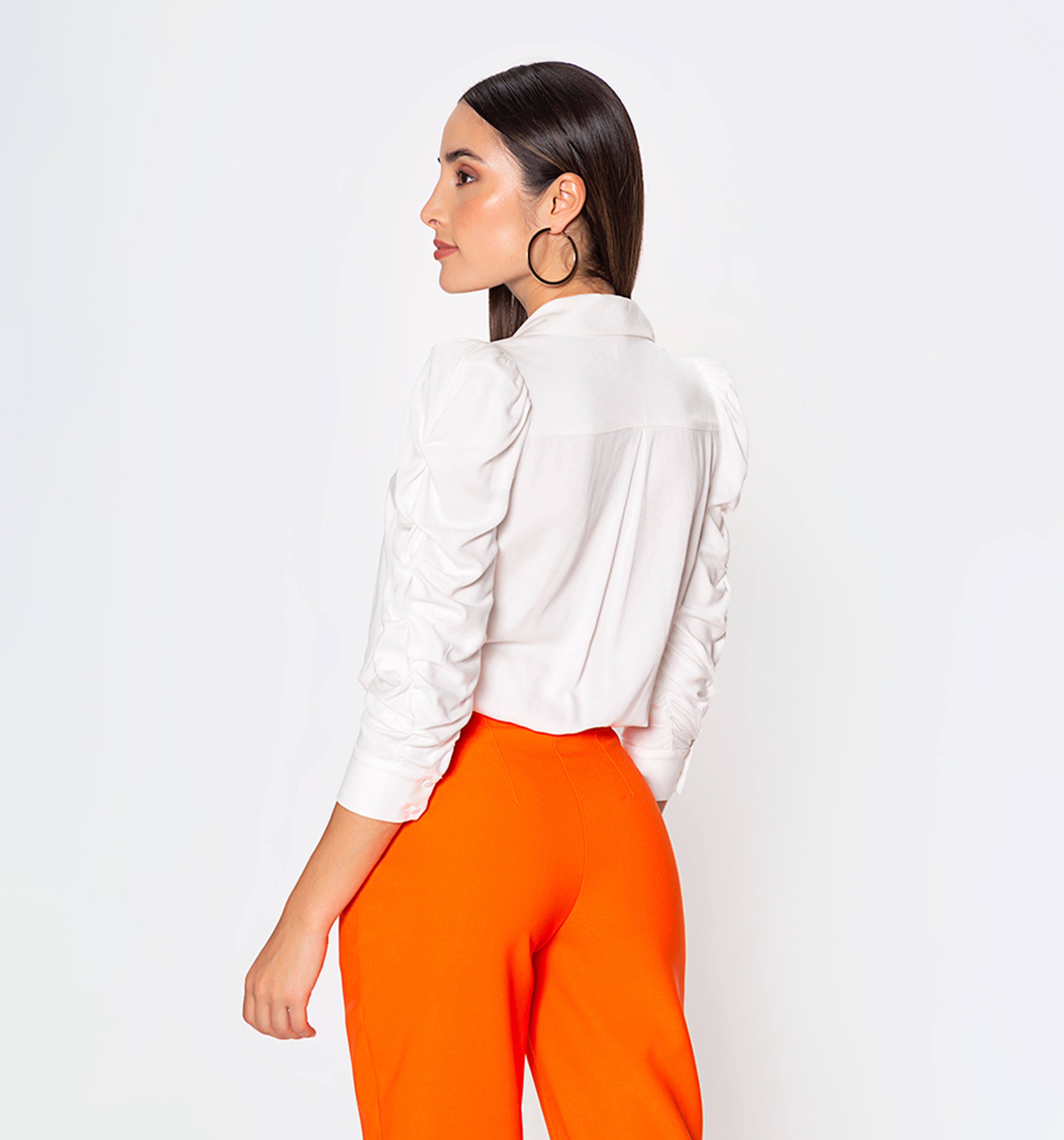 Miniatura 4 de Blusa cruzada manga 3/4 natural