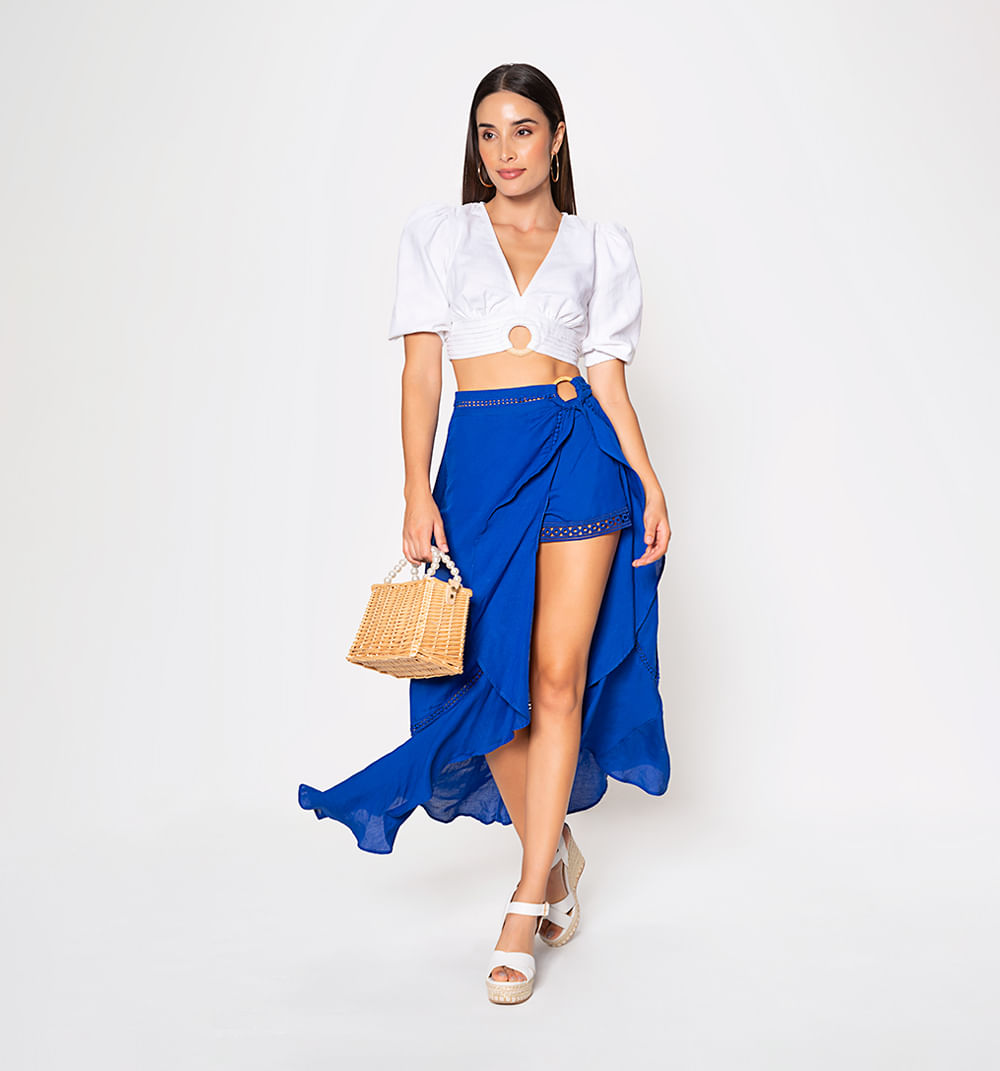 Telier Falda Larga Con Short Interno Y Escaleri de Studio F - Main Image