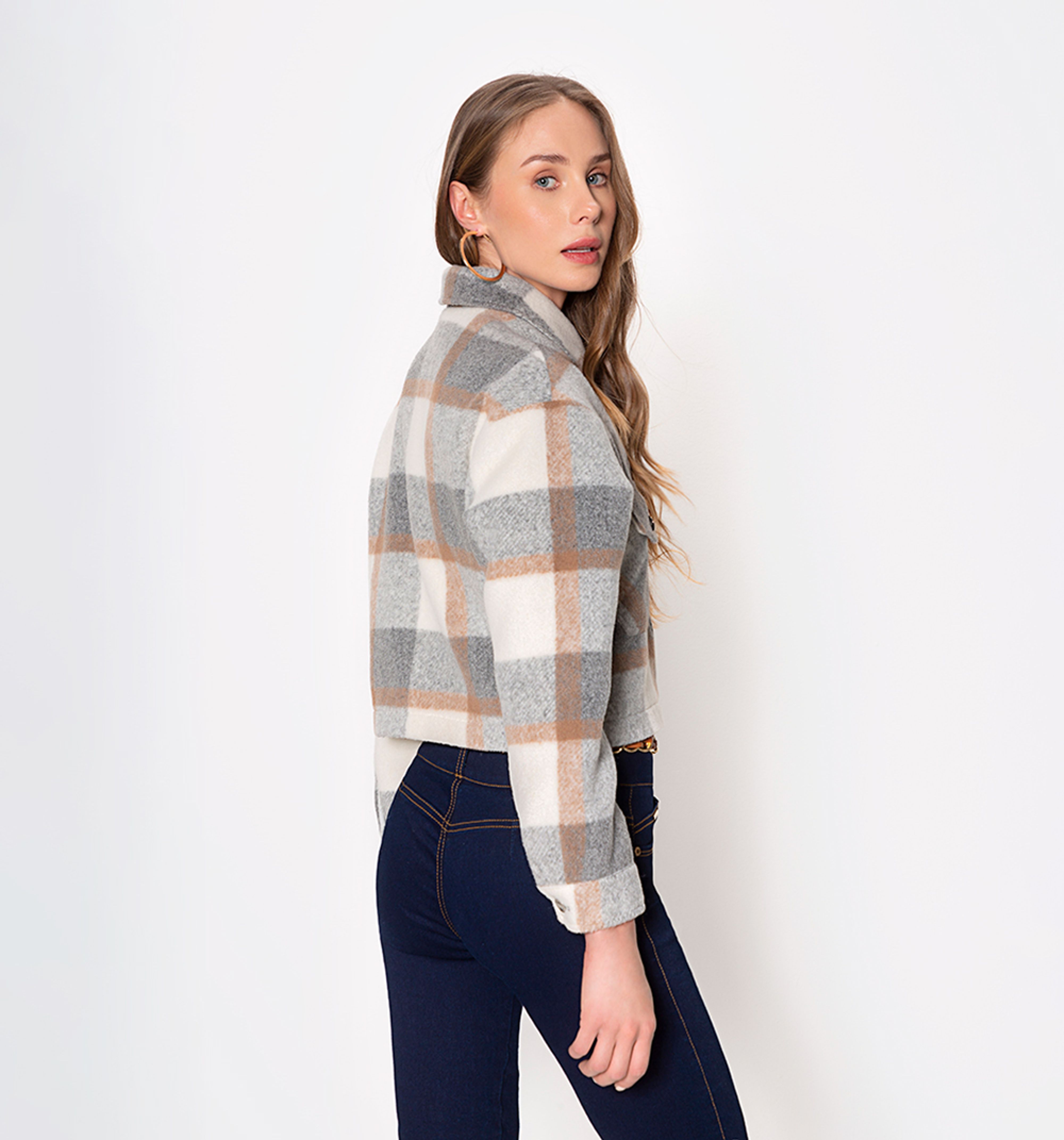 Miniatura 4 de Chaqueta de cuadros gris