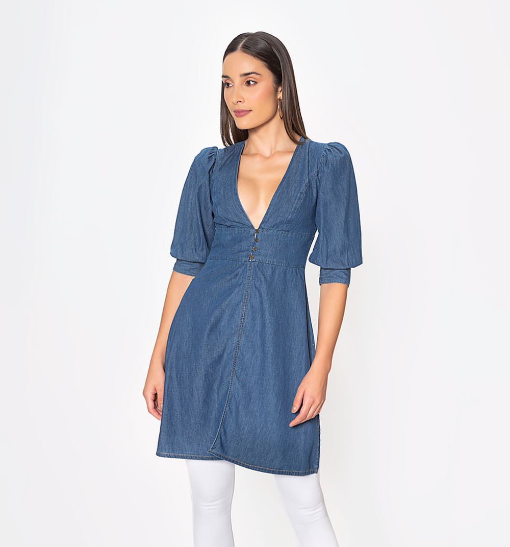 Vestidos en chambray top studio f