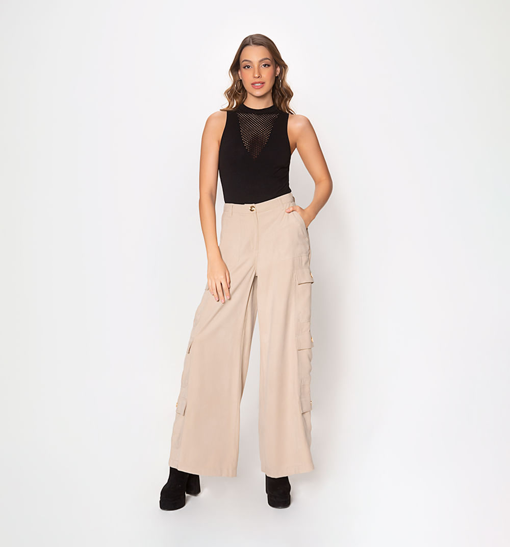 Telier - Pantalon Tipo Cargo Con Brochess de Studio F