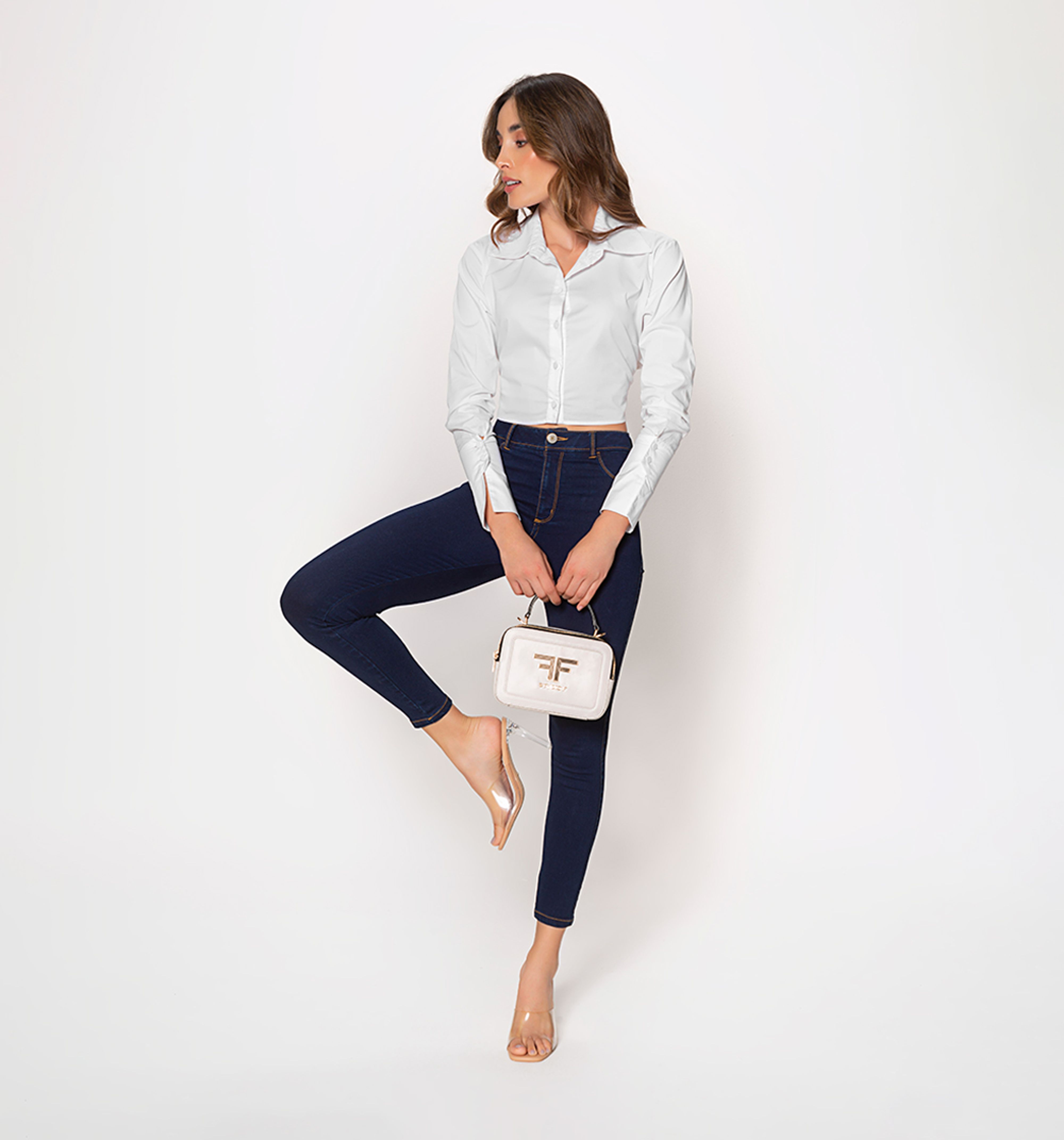  FALABELLA Pantalones de mezclilla ajustados para mujer, estilo  elegante, desgastados, de tiro alto, con bolsillos, Azul oscuro 5 : Ropa,  Zapatos y Joyería
