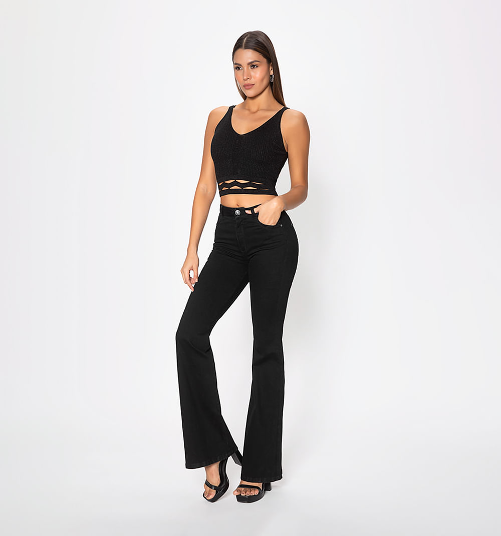 Blusas tejidas crop online top