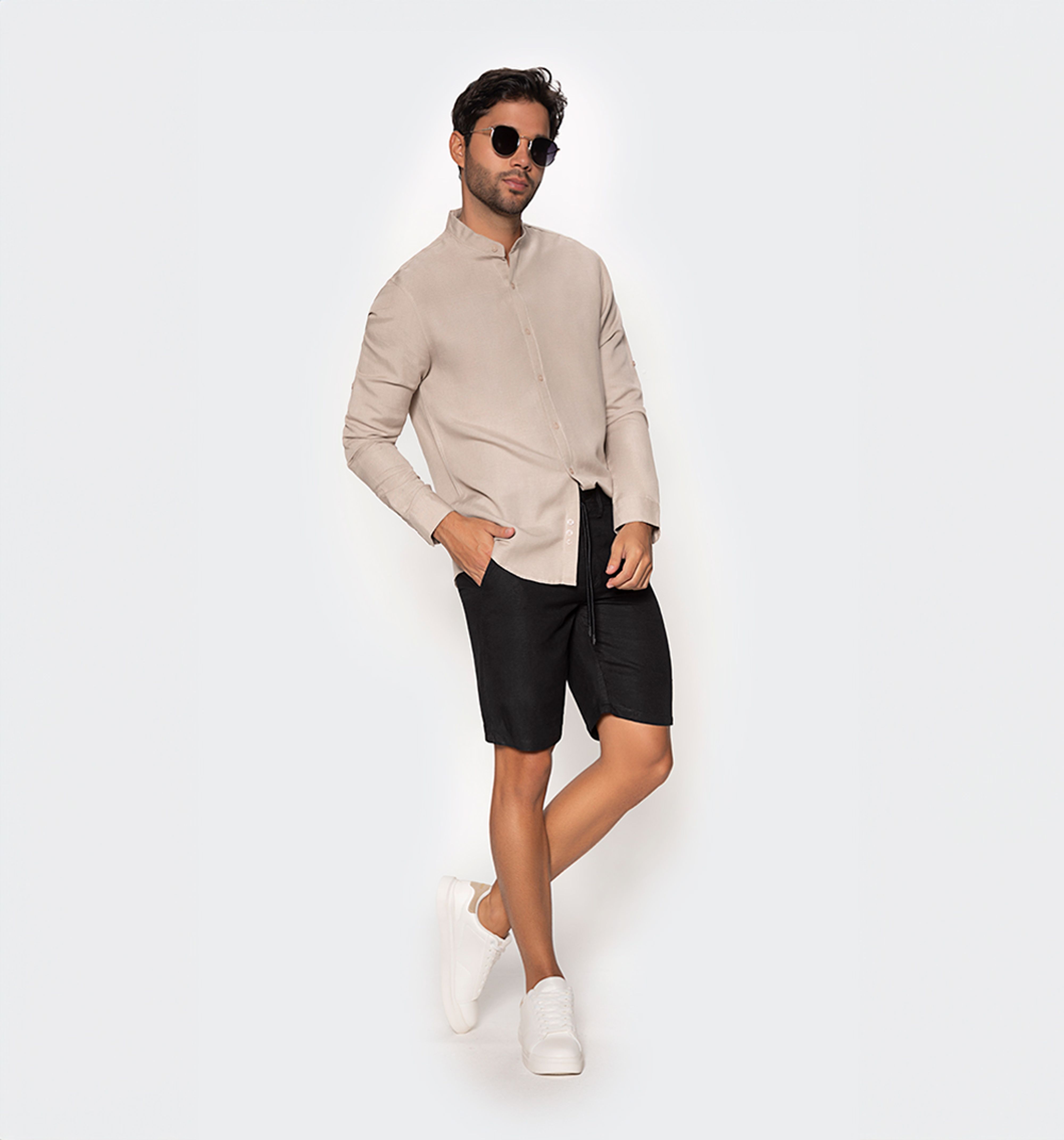 Bermudas de lino fashion hombre