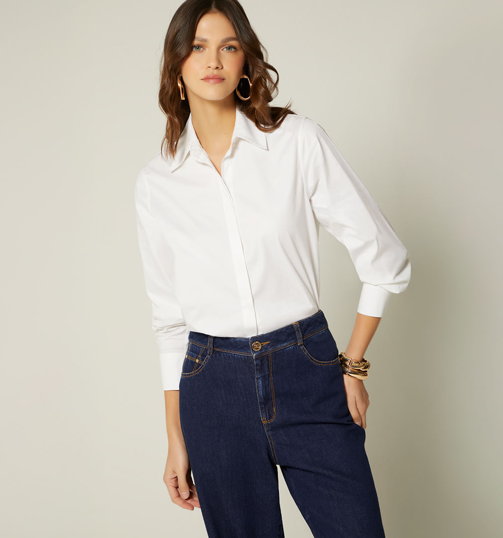 Blusa camisera manga larga