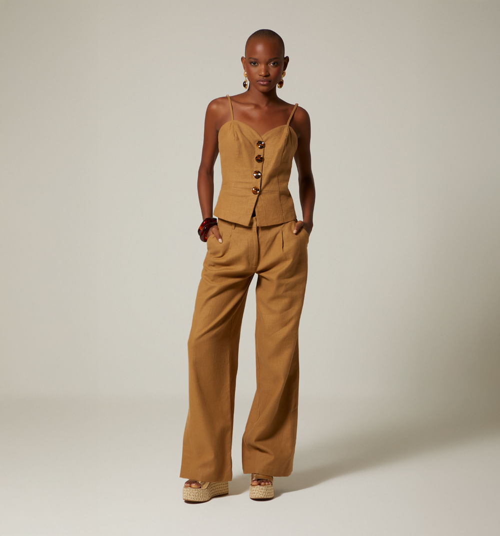 Pantalon palazo tiro alto