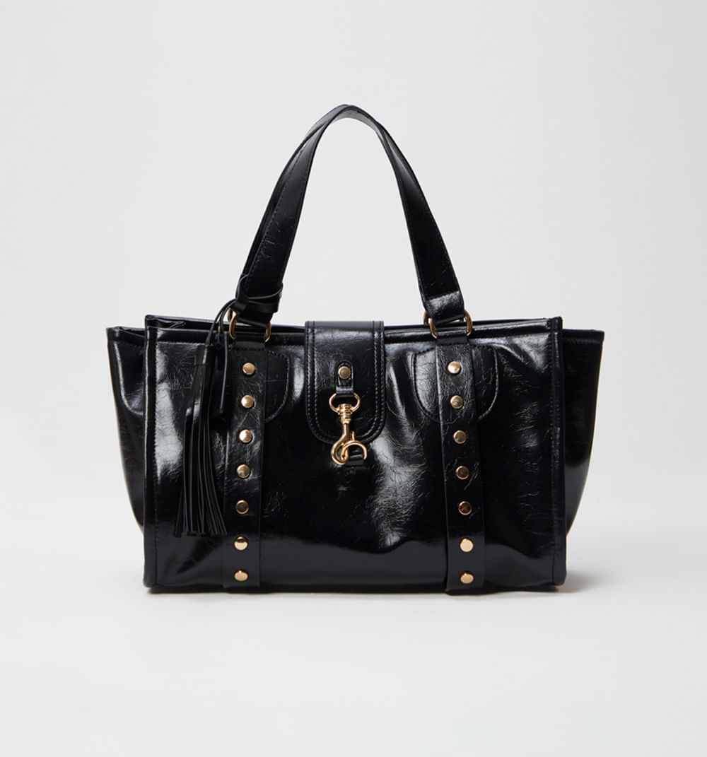Bolso de mano con taches