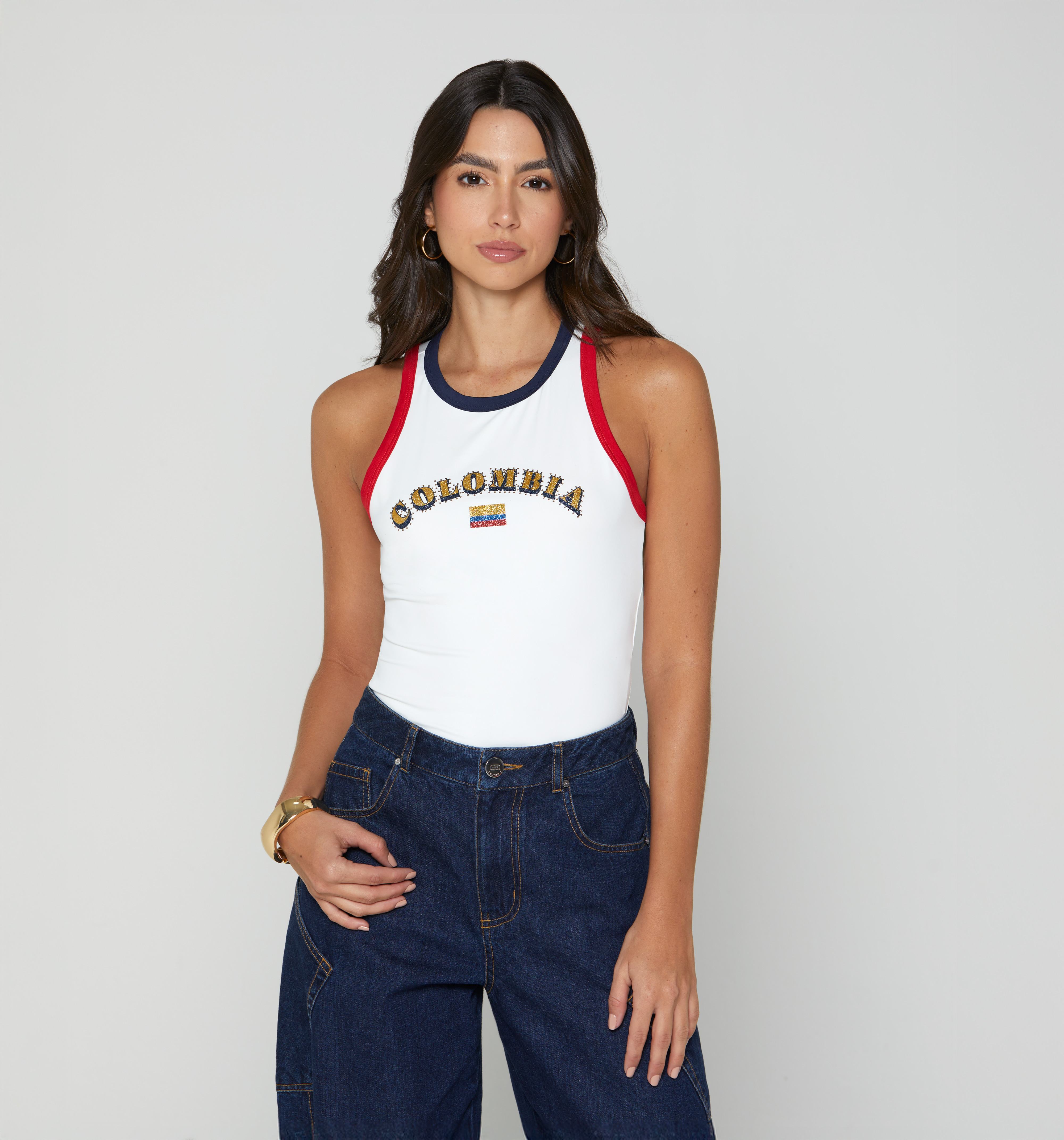 Blusa tipo tank top