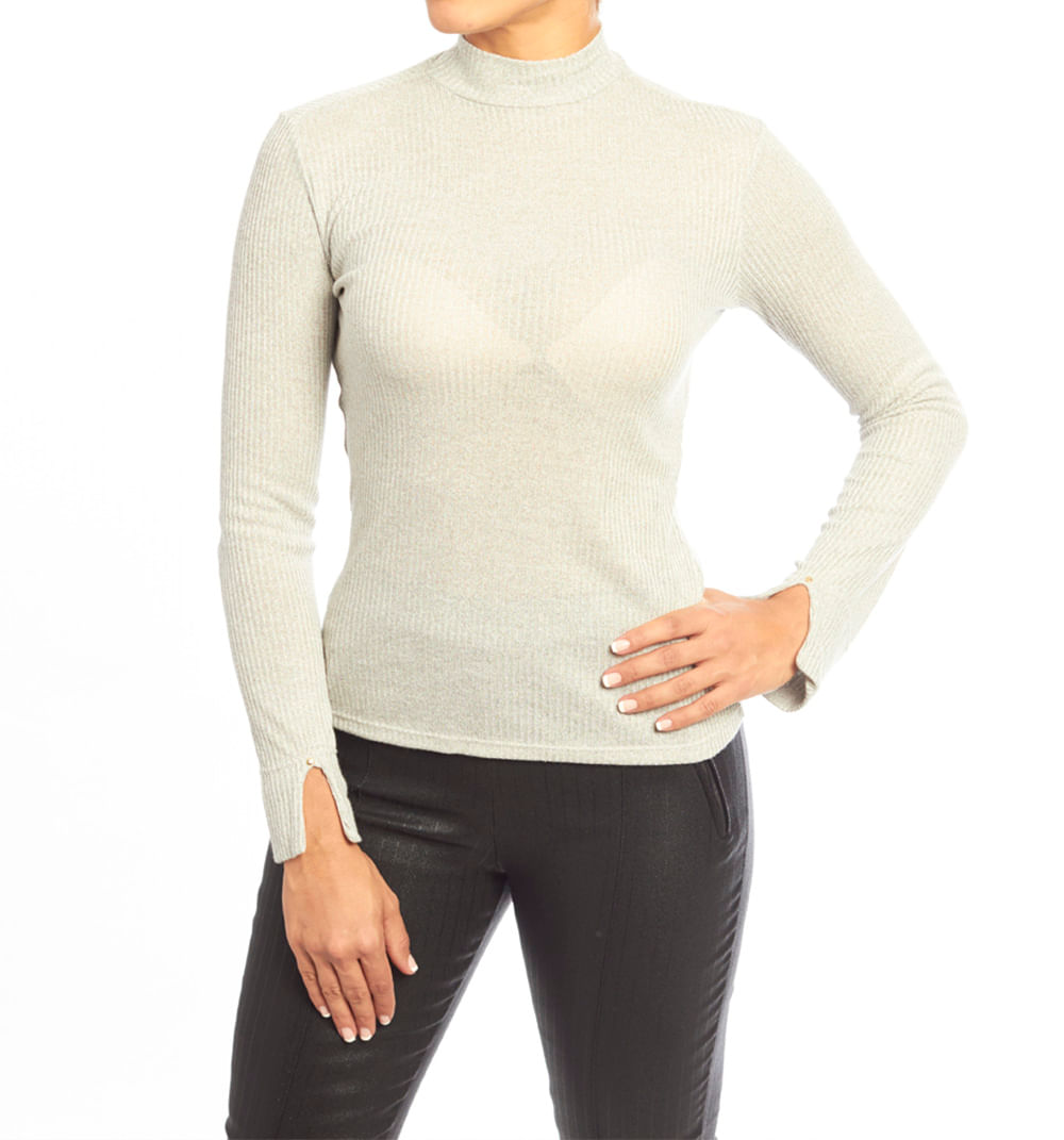 Blusa Manga Larga Cuello Alto Ref S157323 Studio F